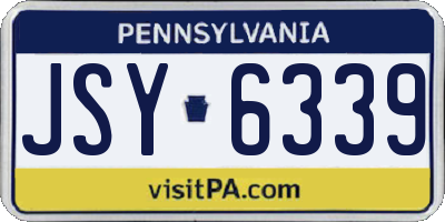 PA license plate JSY6339