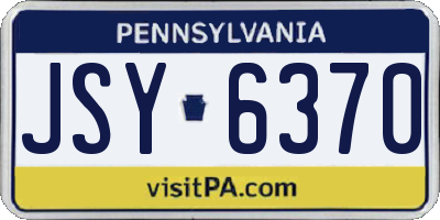 PA license plate JSY6370