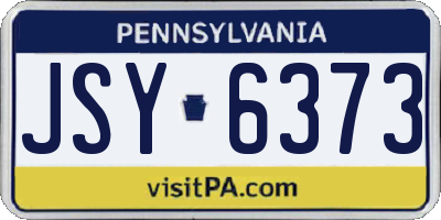 PA license plate JSY6373