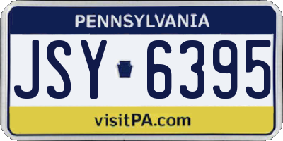 PA license plate JSY6395