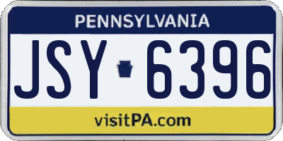 PA license plate JSY6396