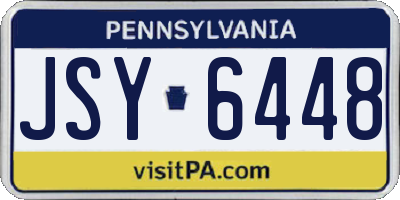 PA license plate JSY6448