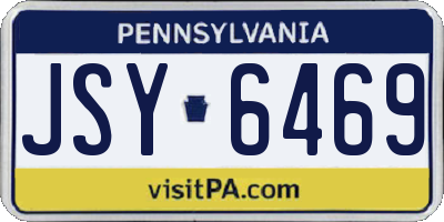 PA license plate JSY6469