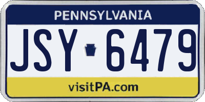 PA license plate JSY6479