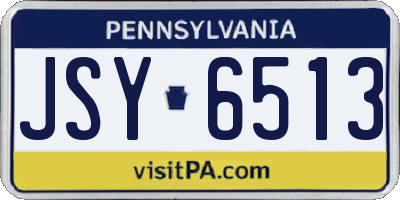 PA license plate JSY6513