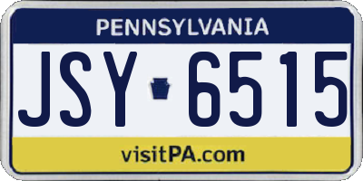 PA license plate JSY6515