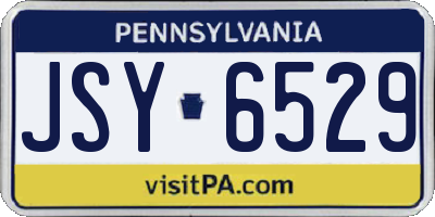 PA license plate JSY6529