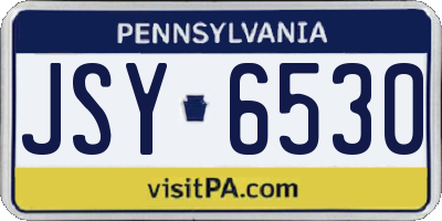 PA license plate JSY6530