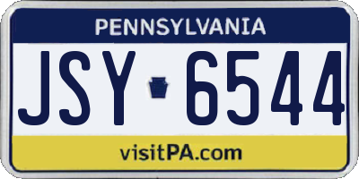 PA license plate JSY6544