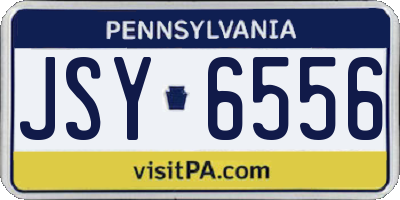 PA license plate JSY6556