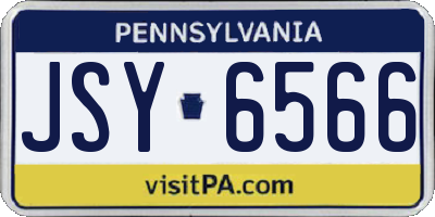 PA license plate JSY6566