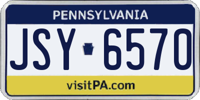 PA license plate JSY6570