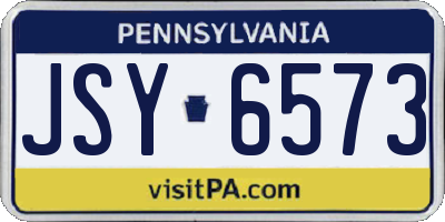 PA license plate JSY6573