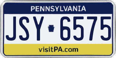 PA license plate JSY6575