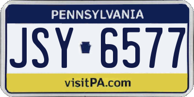 PA license plate JSY6577