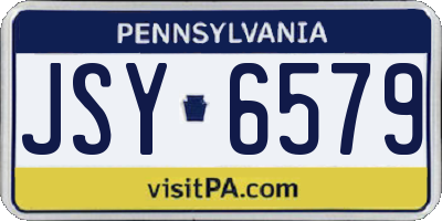 PA license plate JSY6579