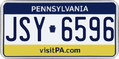 PA license plate JSY6596