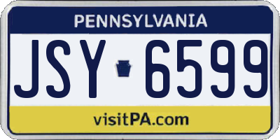 PA license plate JSY6599