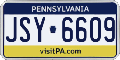 PA license plate JSY6609