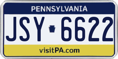 PA license plate JSY6622