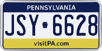 PA license plate JSY6628
