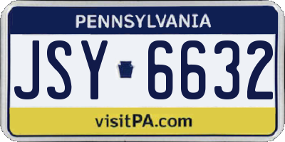 PA license plate JSY6632