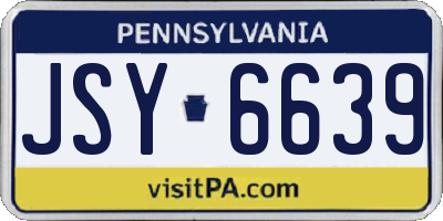 PA license plate JSY6639