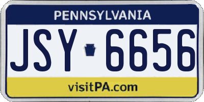 PA license plate JSY6656