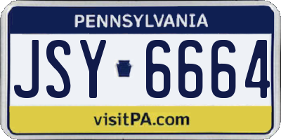PA license plate JSY6664