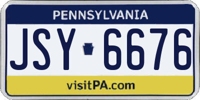 PA license plate JSY6676