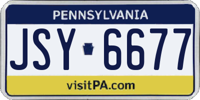 PA license plate JSY6677