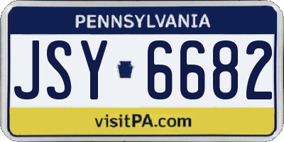 PA license plate JSY6682