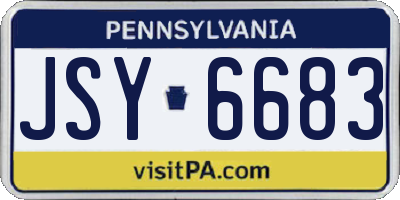 PA license plate JSY6683