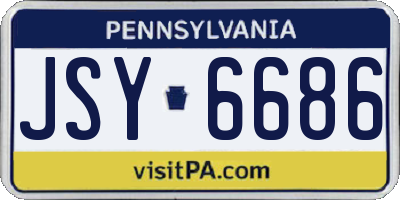 PA license plate JSY6686