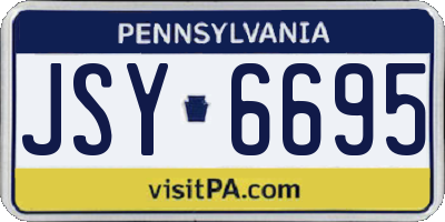 PA license plate JSY6695
