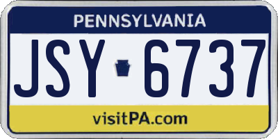 PA license plate JSY6737