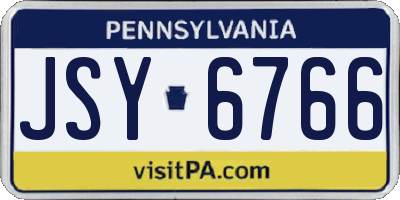 PA license plate JSY6766