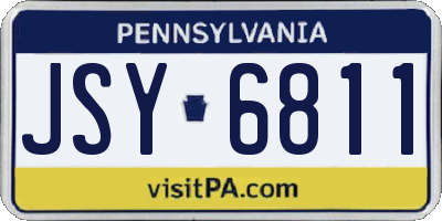 PA license plate JSY6811