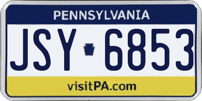 PA license plate JSY6853