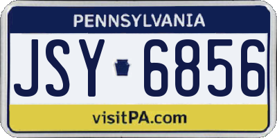 PA license plate JSY6856