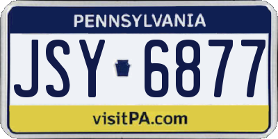 PA license plate JSY6877