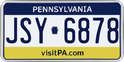 PA license plate JSY6878