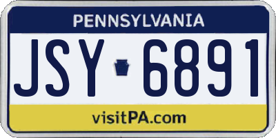 PA license plate JSY6891