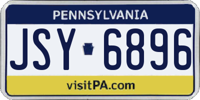 PA license plate JSY6896
