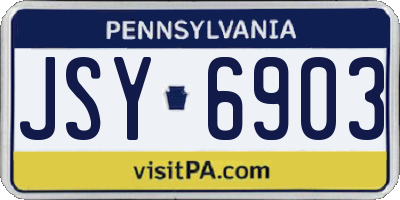 PA license plate JSY6903