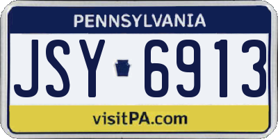 PA license plate JSY6913
