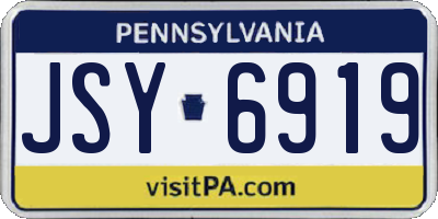 PA license plate JSY6919