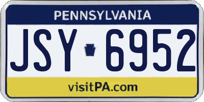 PA license plate JSY6952