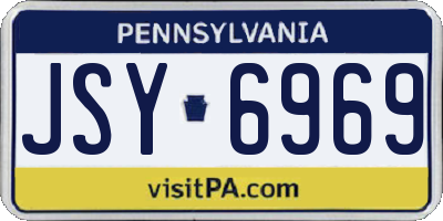 PA license plate JSY6969
