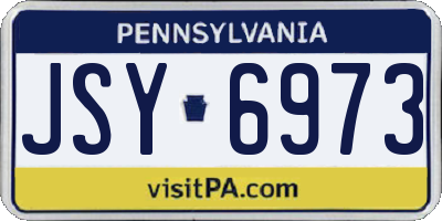 PA license plate JSY6973